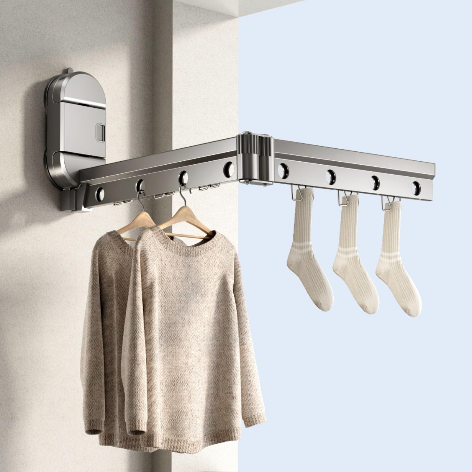 Amazon.co.jp: 室内物干し 折畳み 吸盤式 洗濯物干し 室内